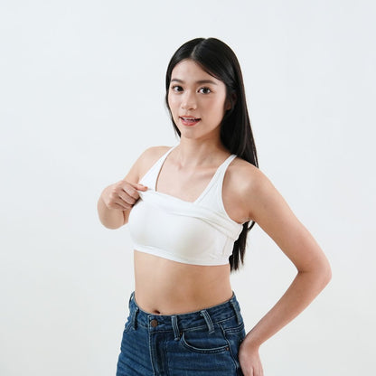 U-Neck Racerback Tank Top - White