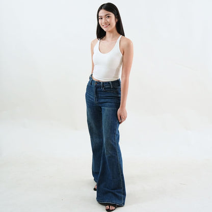 U-Neck Racerback Tank Top - White