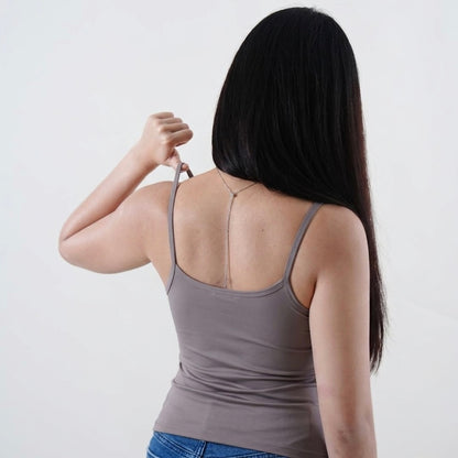 Ruched Camisole Top - Grey