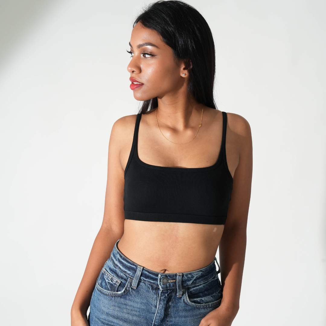 Ultra Crop Camisole Top - Black