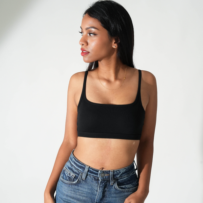 Ultra Crop Camisole Top - Black