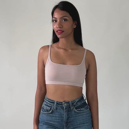 Ultra Crop Camisole Top - Khaki