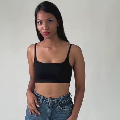 Ultra Crop Camisole Top - Black