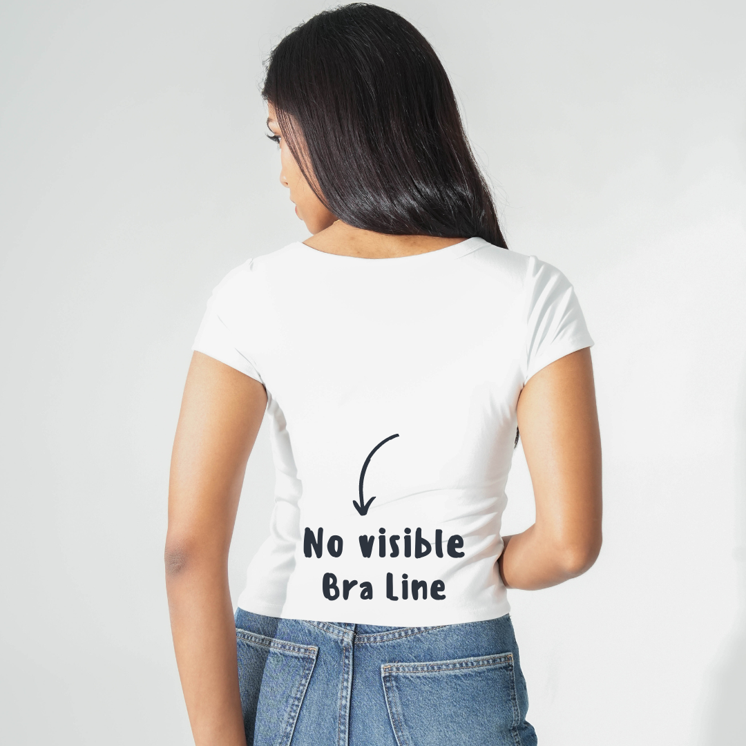 white square neck bra top back side with built in bra