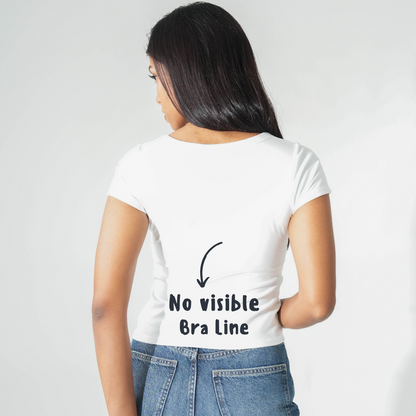 white square neck bra top back side with built in bra